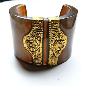 *Millard  Couture Handwrought Brass Resin Cuff